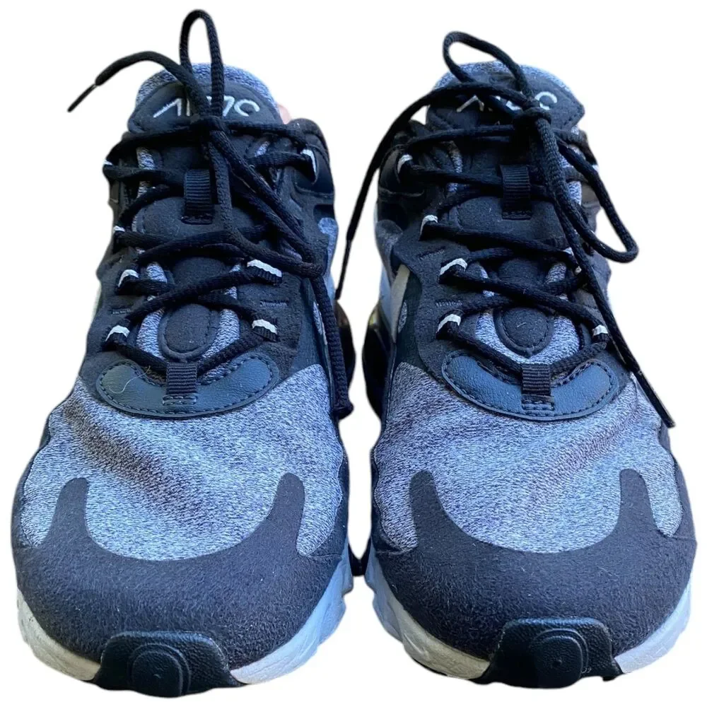Nike Air Max 270 React AT6174-001 2019 Size to 8.5 Running Shoes Gray Black